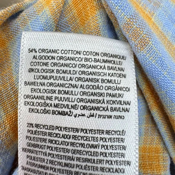 👗 Nobody's Child Womens Fearne Cotton Rachel Blue Orange Plaid Midi Dress Sz. 4 - Picture 13 of 14